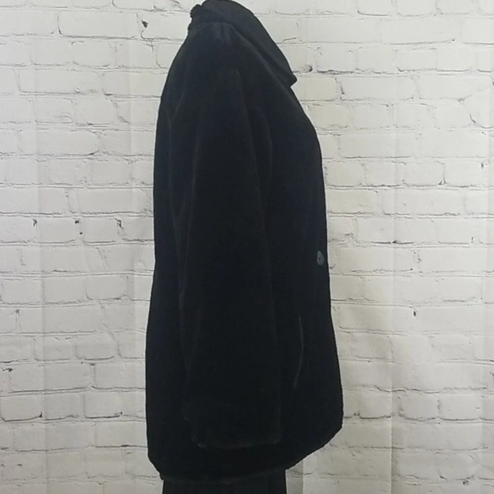 J. Percy for Marvin Richards black reversible faux fur coat. Size Small